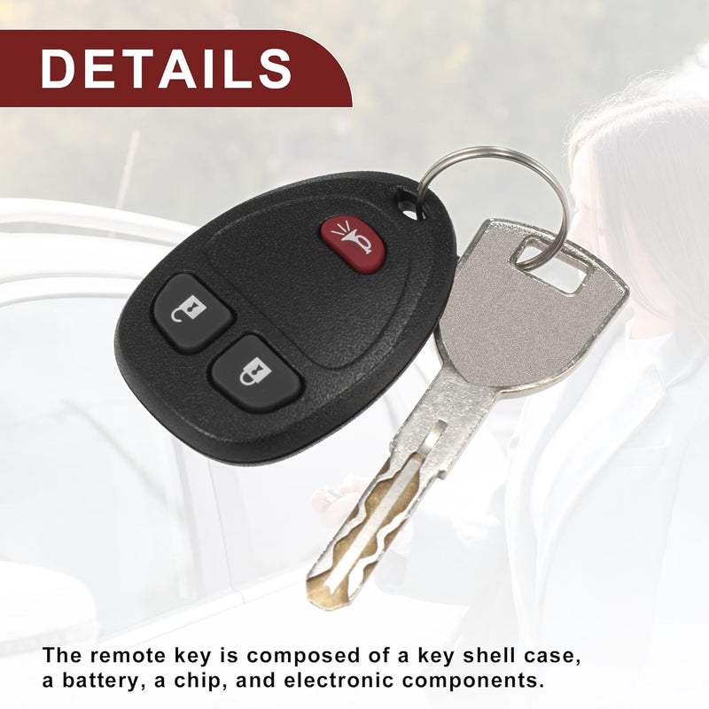 TUCKBOLD Keyless Entry Remote for Chevy Silverado 1500 2500 3500 315Mhz OUC60270 3 Button Reusable | Control Replacement Car Key Fob 1 Pcs for GMC Sierra 1500HD 2500HD 3500HD 2007-2014 - Image 5